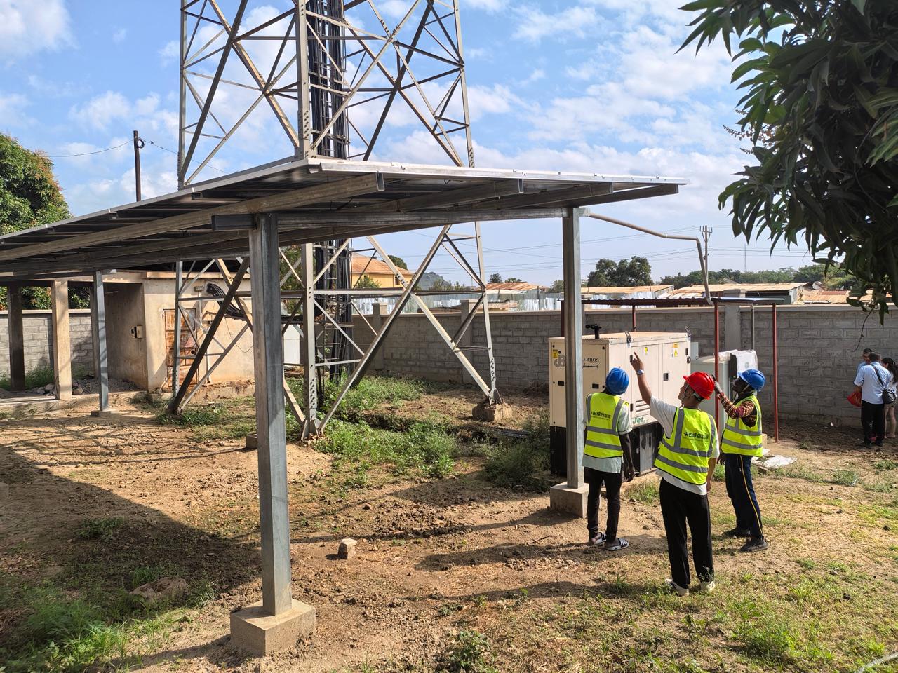 Solar-powered telecom infrastructure site in South Sudan